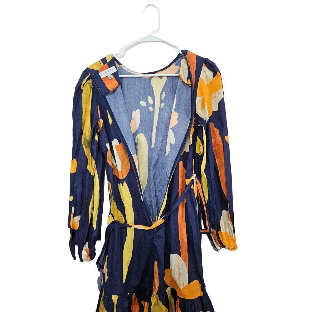 Never Fully Dressed Balloon Sleeve Mini Wrap Dress All Over Print Size 8 Medium - Picture 4 of 9